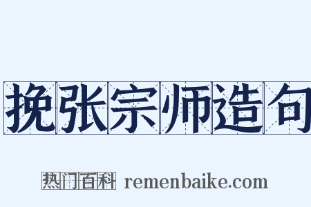 挽张宗师造句是什么意思的图片